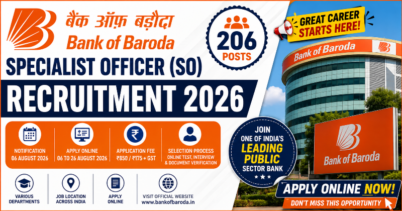 Bank of Baroda Recruitment 2026 Poster