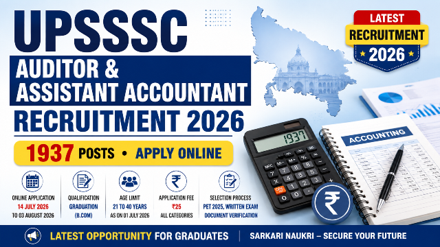 UPSSSC Auditor and Assistant Accountant Recruitment 2026